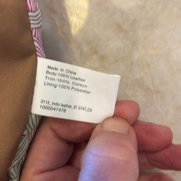 New Item! The Sak Denim Blue Natural Tan Metallic Gold Shoulder Leather Purse - Picture 10 of 16